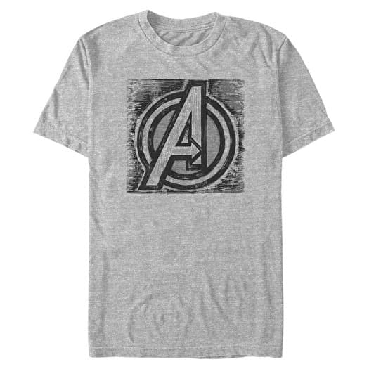 T-shirt Merch Marvel Avengers Classic - Sketch A Men's T-Shirt Heather Grey