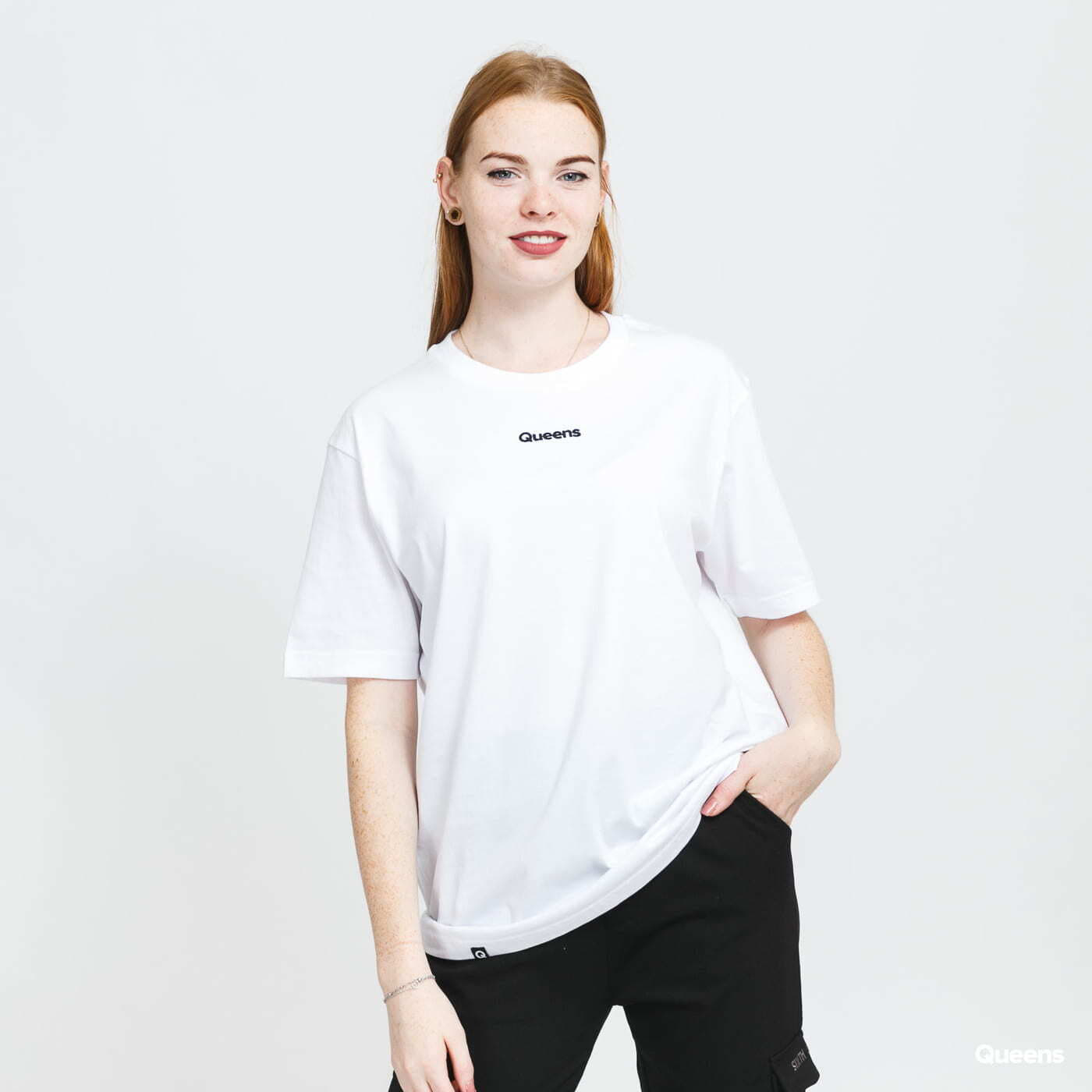 Trička Queens Basic Tee bílé