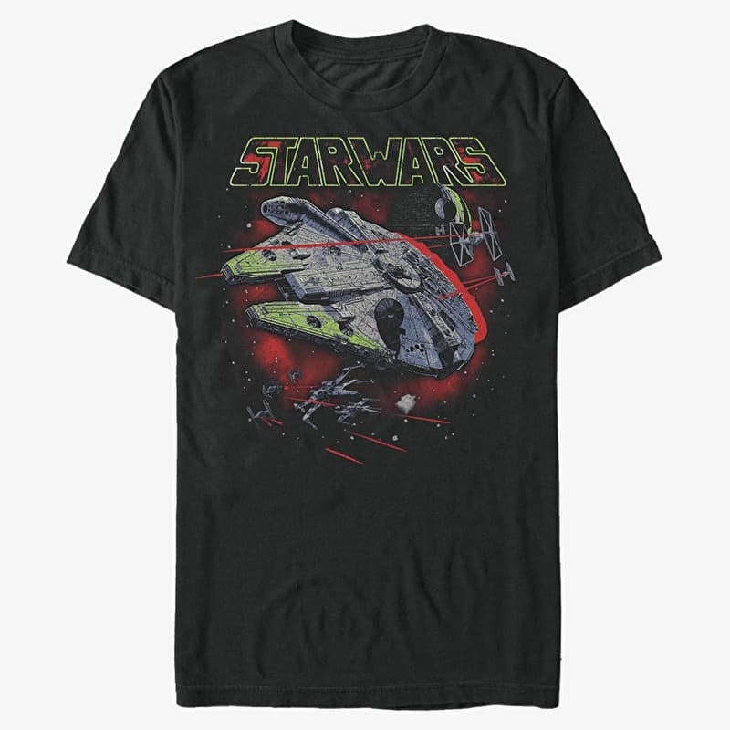 T-shirt Merch Star Wars: Classic - Star Fight  Black