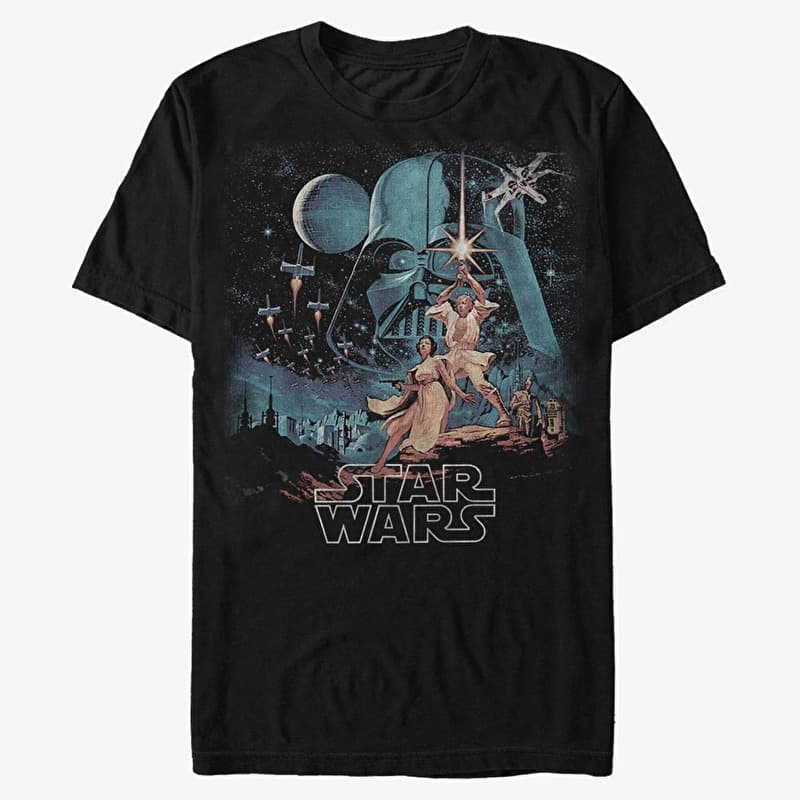 T-Shirt Merch Star Wars: Classic - Two Hopes Black