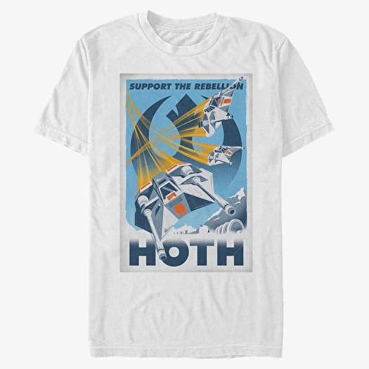 T-shirt Merch Star Wars: Classic - Rebellion Support  White