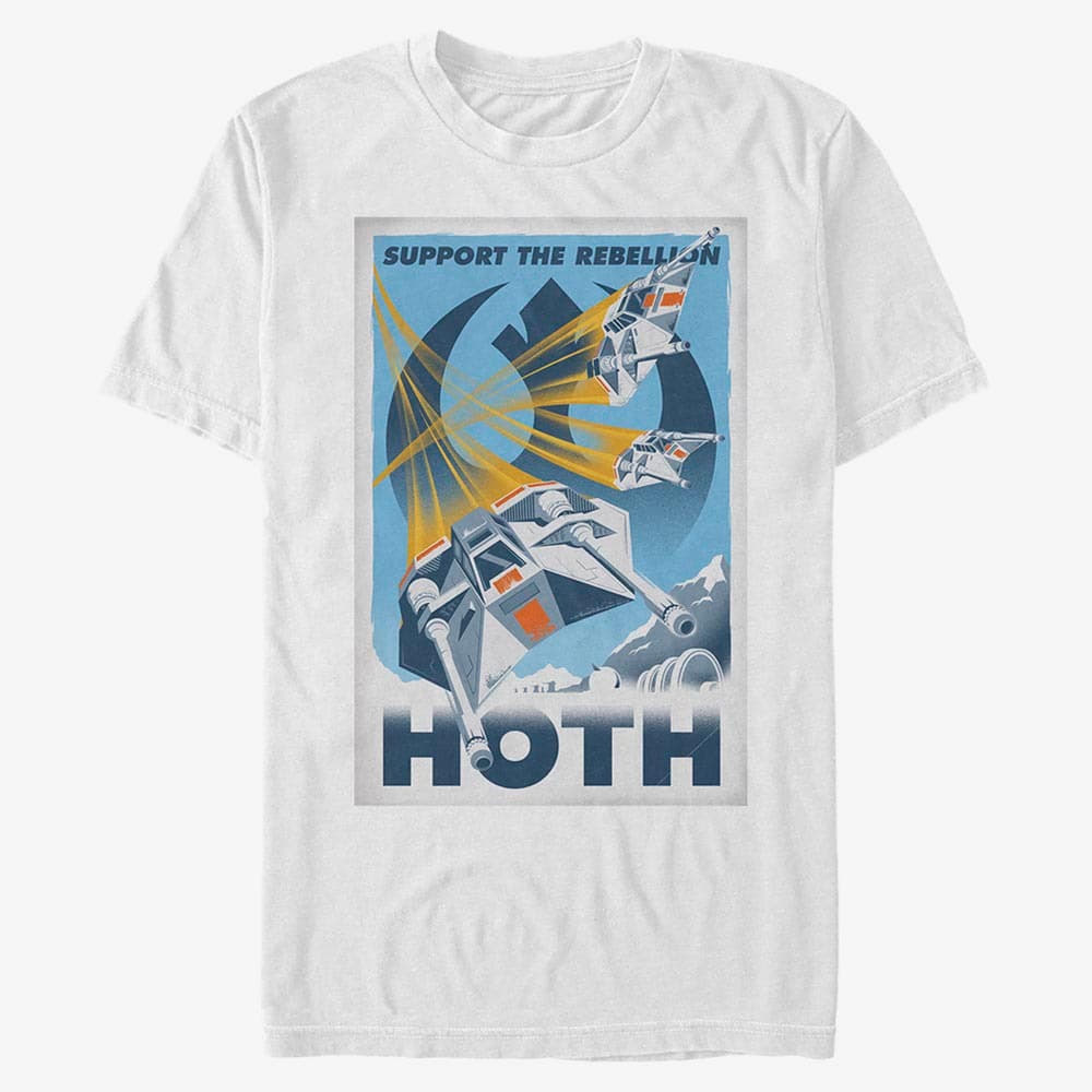Tričká Merch Star Wars: Classic - Rebellion Support  White