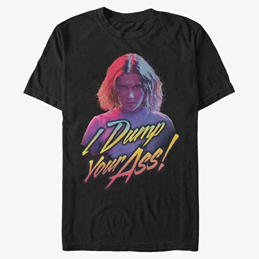 T-shirt Merch Netflix Stranger Things - Dump You  Black