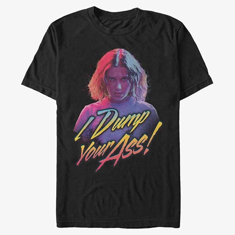 Tričko Merch Netflix Stranger Things - Dump You  Black