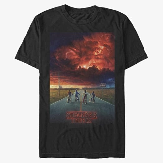 T-shirt Merch Netflix Stranger Things - Demogorgon Cloud Poster  Black