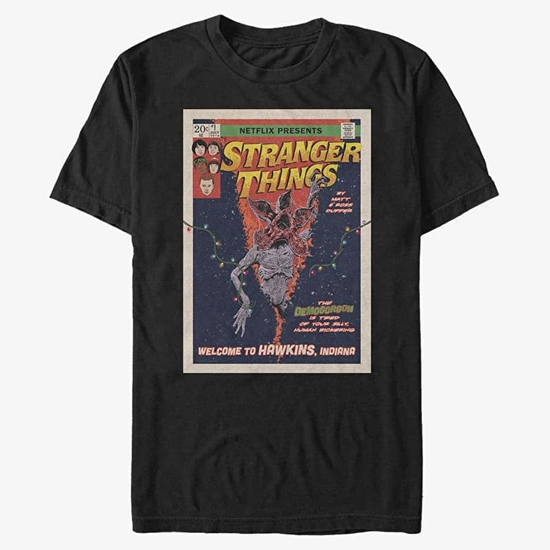 Majice Merch Netflix Stranger Things - Comic Cover  Black