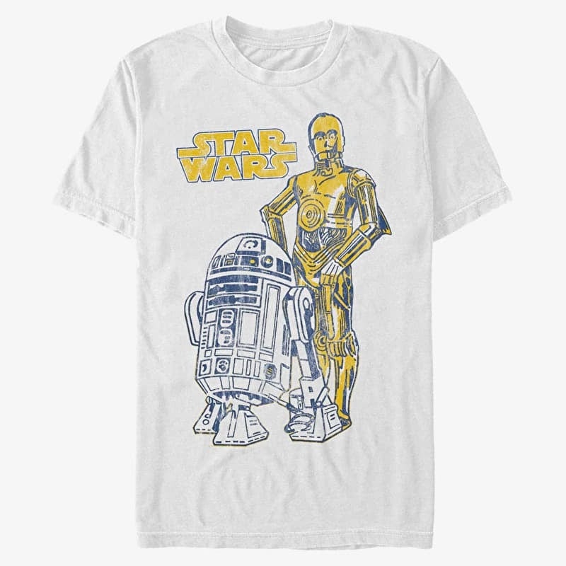 Póló Merch Star Wars: Classic - Oversized Droid Friends  White