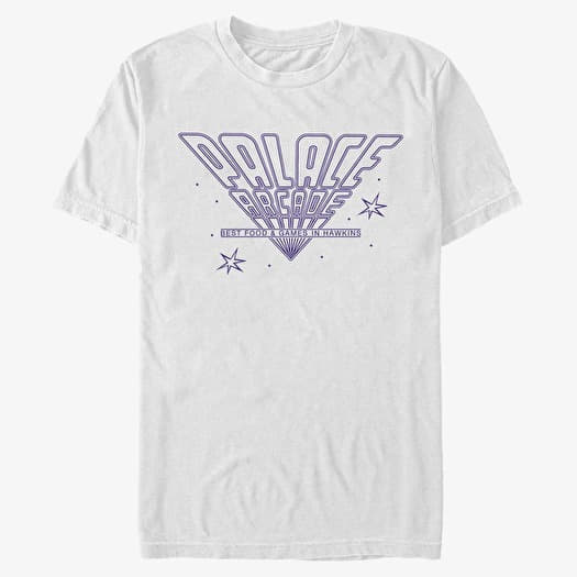 T-shirt Merch Netflix Stranger Things - Line Art Arcade  White