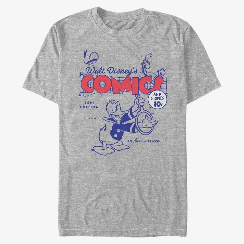 majice kratkih rukava Merch Disney Classic Mickey - Donalds Comic Cover Heather Grey