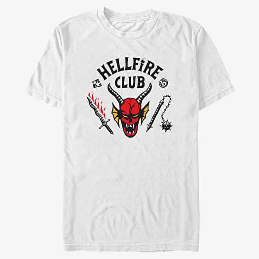Tričko Merch Netflix Stranger Things - Hellfire Club  White