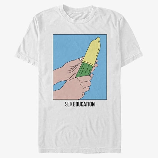 Tričko Merch Netflix Sex Education - Cucumber White