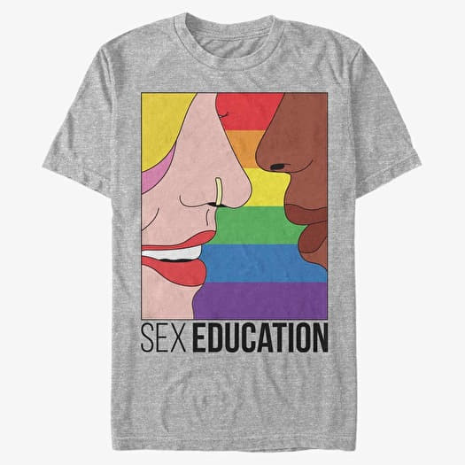 Μπλουζάκι Merch Netflix Sex Education - Sex Ed Kiss  Heather Grey