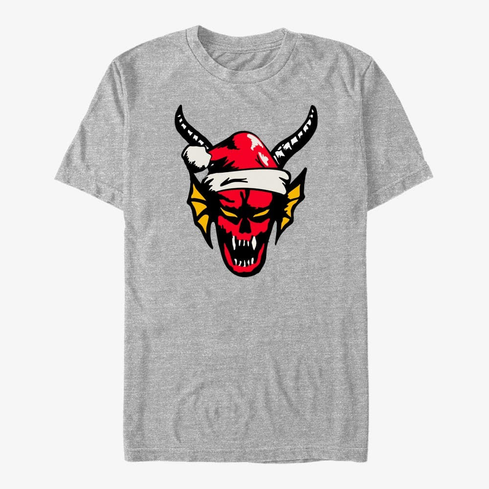 Marškinėliai Merch Netflix Stranger Things - Hellfire Christmas Club Men's Heather Grey