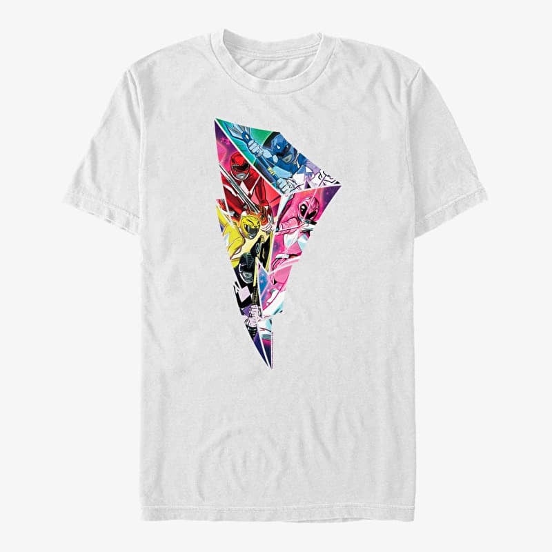 Camiseta Merch Hasbro Vault Power Rangers - Lightning Fill  White