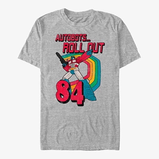 T-shirt Merch Hasbro Transformers - Retro Optimus  Heather Grey