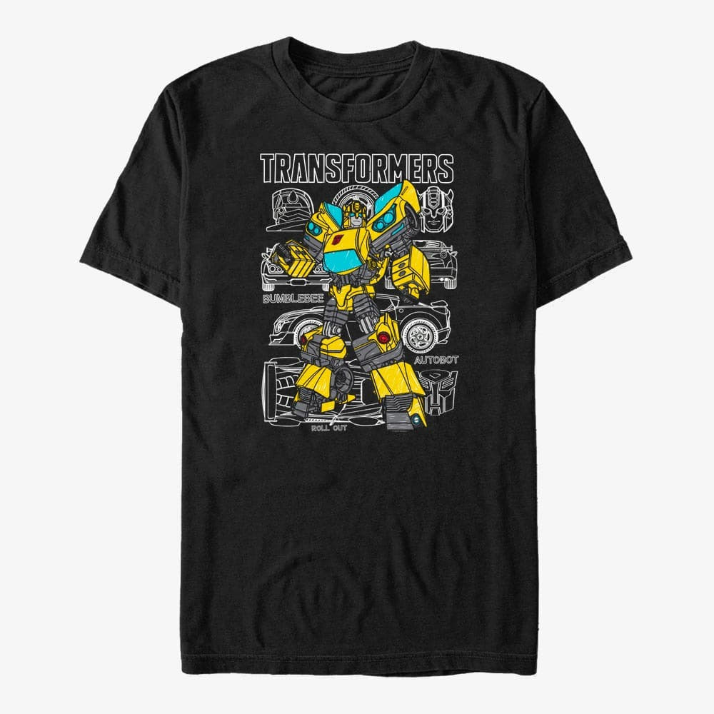 T-Shirts Merch Hasbro Vault Transformers - Doodle Bee  Black