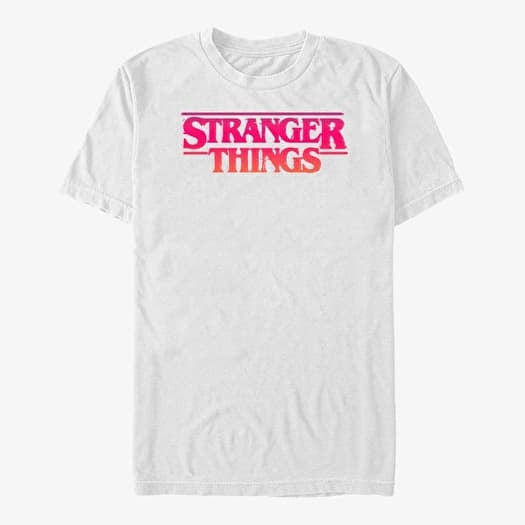 T-shirt Merch Netflix Stranger Things - Grunge ST Logo  White
