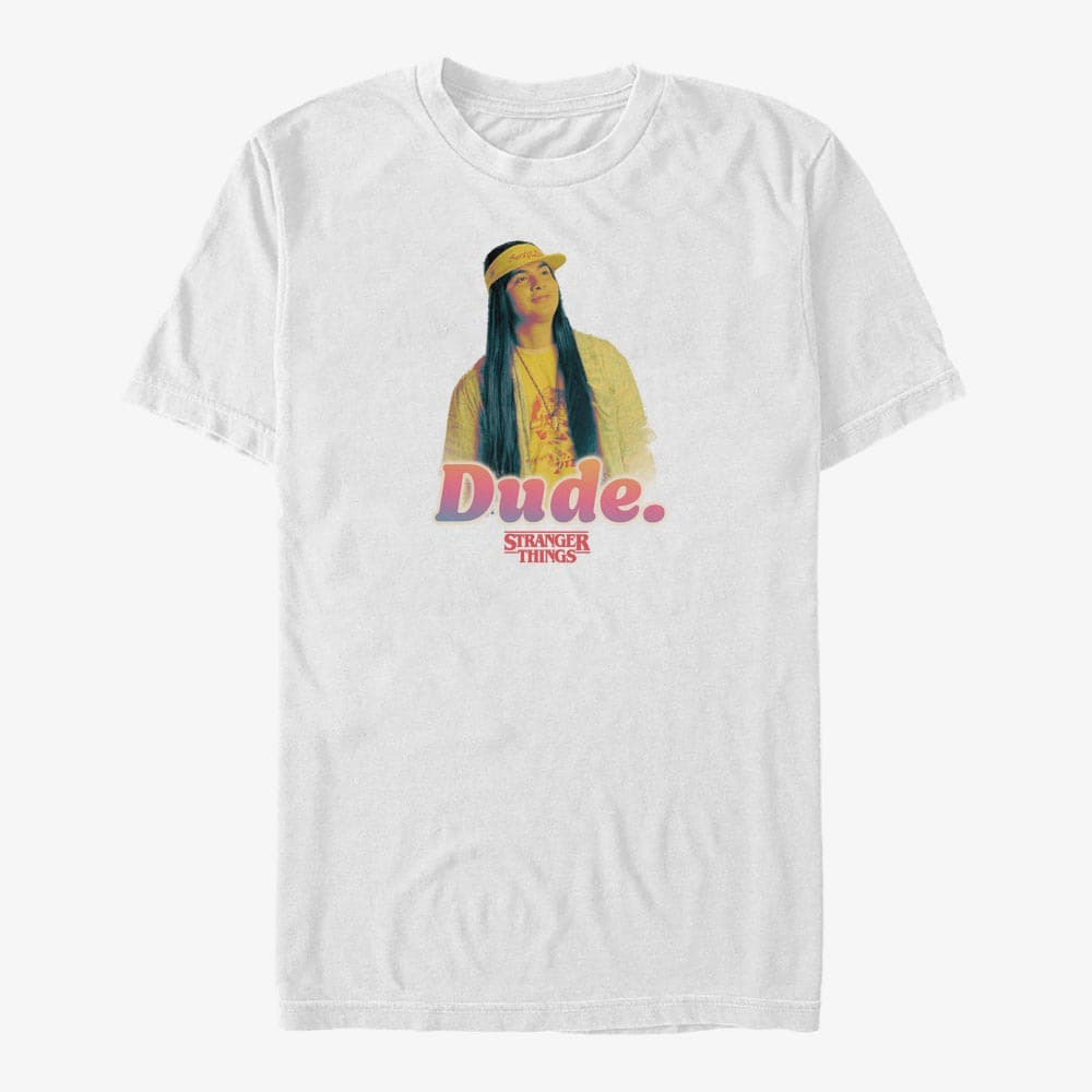 T-shirts Merch Netflix Stranger Things - Surfer Dude  White