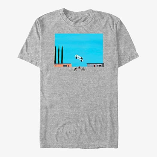 T-shirt Merch Netflix Stranger Things - Flying Van  Heather Grey