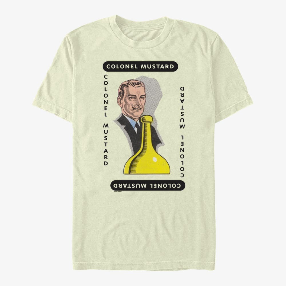 Camisetas Merch Hasbro Clue - Colonel Mustard Costume Men's T-Shirt Natural