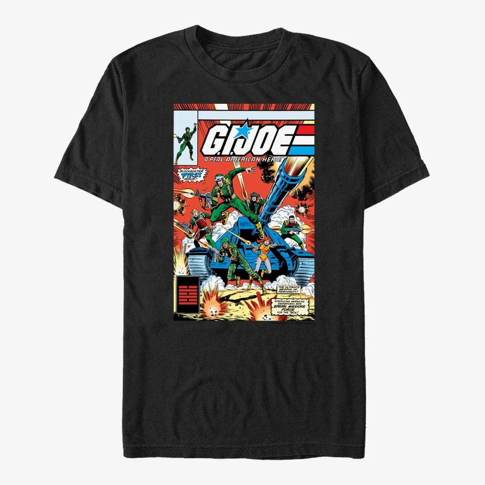 Pólók Merch Hasbro G.I. Joe - Comic Poster Men's T-Shirt Black