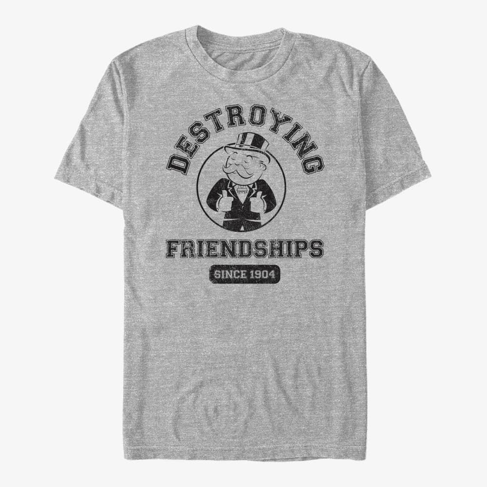 Koszulki Merch Hasbro Monopoly - Friendship Destroyer Men's T-Shirt Heather Grey