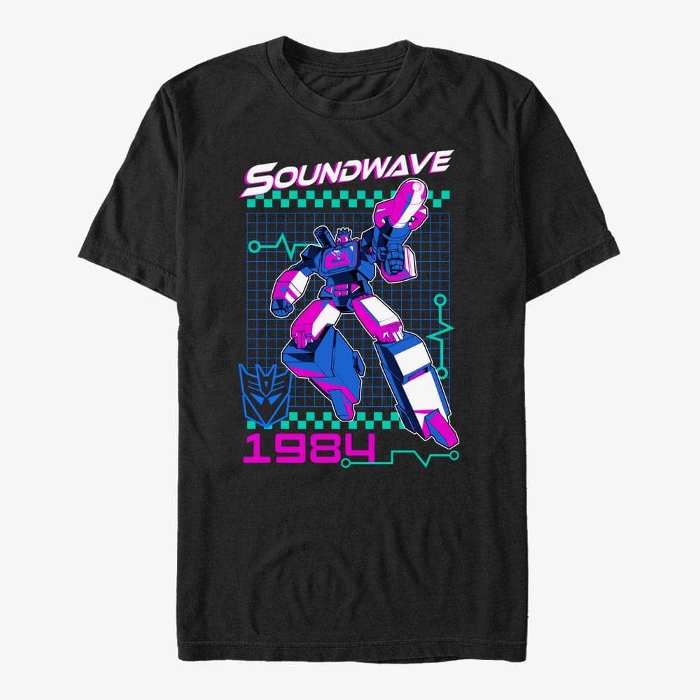 T-Shirts Merch Hasbro Transformers - Soundwave Retro Men's T-Shirt Black