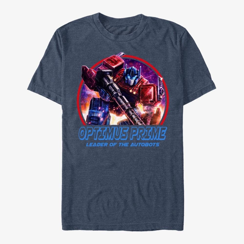T-shirts Merch Hasbro Transformers - Optimus Lockup Men's T-Shirt Vintage Heather Navy