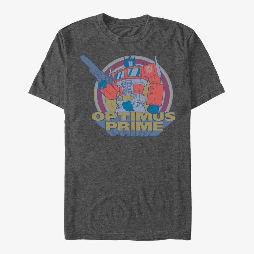 T-shirts Merch Hasbro Transformers - Epic Optimus Men's T-Shirt Dark Heather Grey