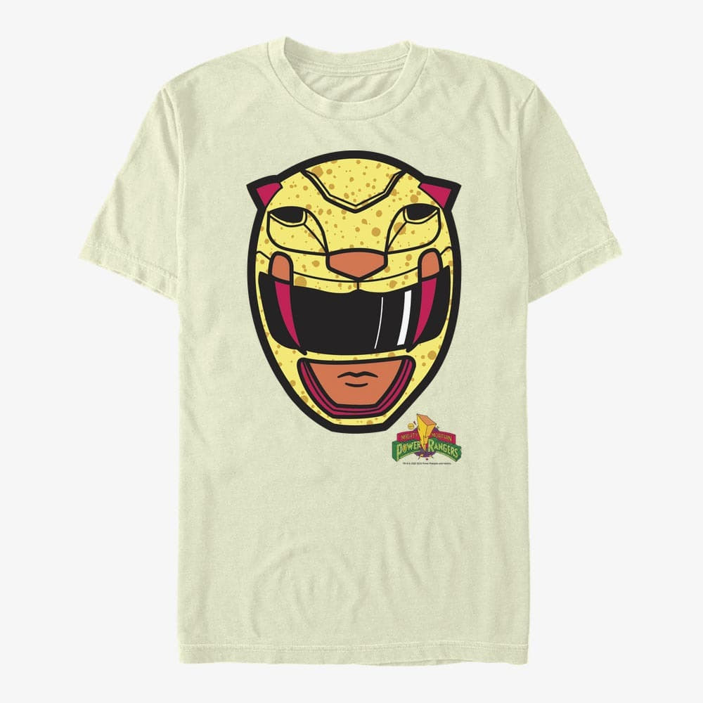 T-Shirts Merch Hasbro Vault Power Rangers - Big Face Yellow Men's T-Shirt Natural