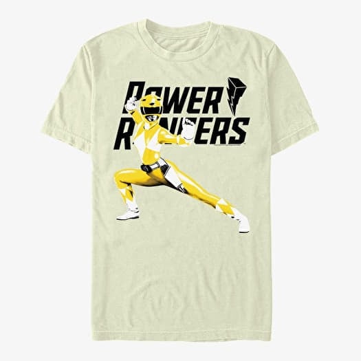 T-shirt Merch Hasbro Vault Power Rangers - Yellow Ranger Big Men's T-Shirt Natural