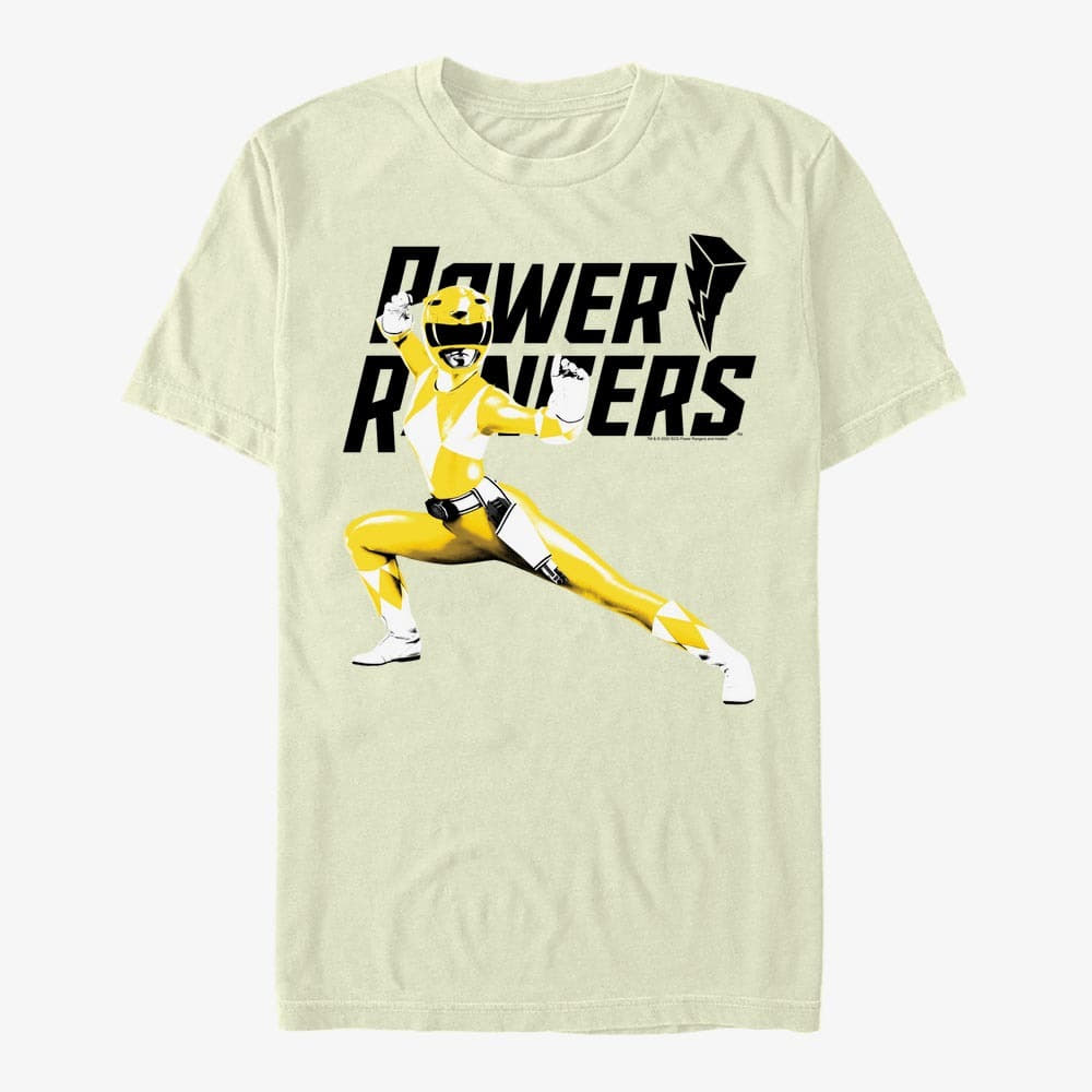Magliette Merch Hasbro Vault Power Rangers - Yellow Ranger Big Men's T-Shirt Natural