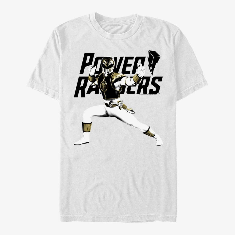 T-Shirts Merch Hasbro Vault Power Rangers - White Ranger Big Men's T-Shirt White