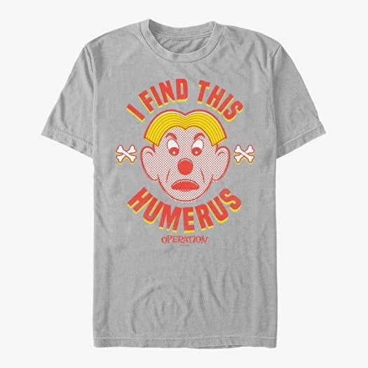 Tričko Merch Hasbro Operation - I FOUND THIS HUMERUS Men's T-Shirt Ash Grey