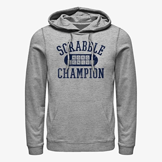 Hanorac Merch Hasbro Scrabble - SCRABBLE CHAMPION COLLEGIATE Unisex Hoodie Heather Grey