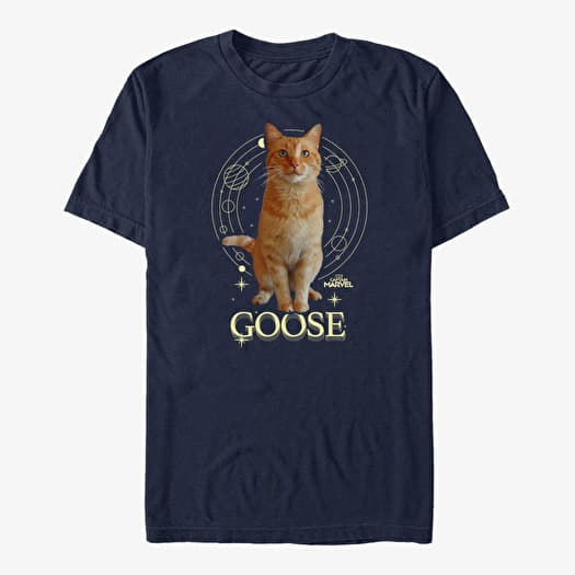 Тениска Merch Captain Marvel: Movie - Goose Kitty Men's T-Shirt Navy Blue