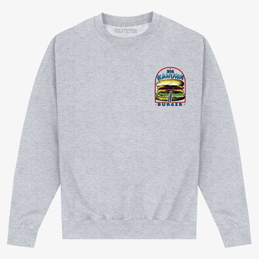 Sweatshirt Merch Pulp Fiction - Big Kahuna Burger Unisex Sweatshirt Heather Grey