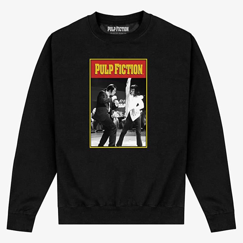Sweatshirt Merch Pulp Fiction - Pulp Fiction Dance Portrait Unisex Sweatshirt Black