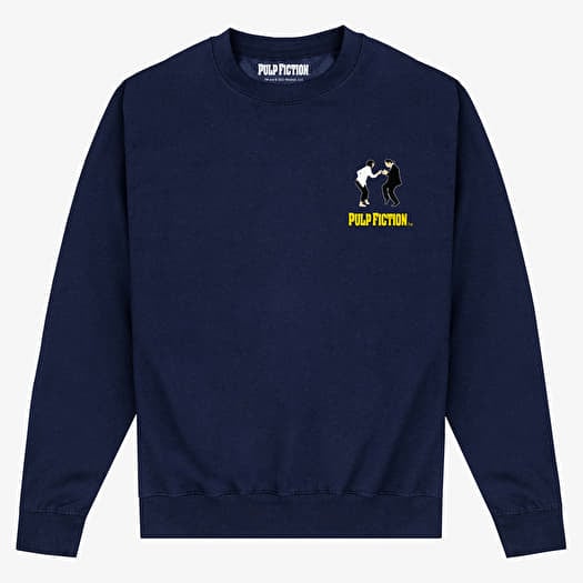 Sweatshirt Merch Pulp Fiction - Pulp Fiction Vince & Mia Unisex Sweatshirt Navy