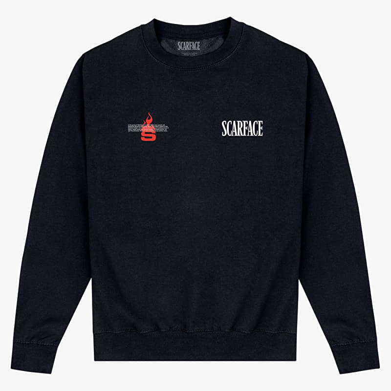 Sweatshirt Merch Scarface - Scarface Red Photo Unisex Sweatshirt Black