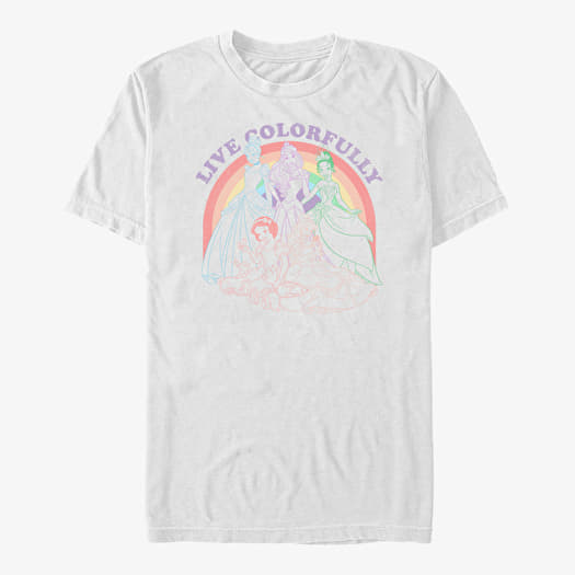 T-shirt Merch Disney Princesses - Rainbow Princess Unisex T-Shirt White