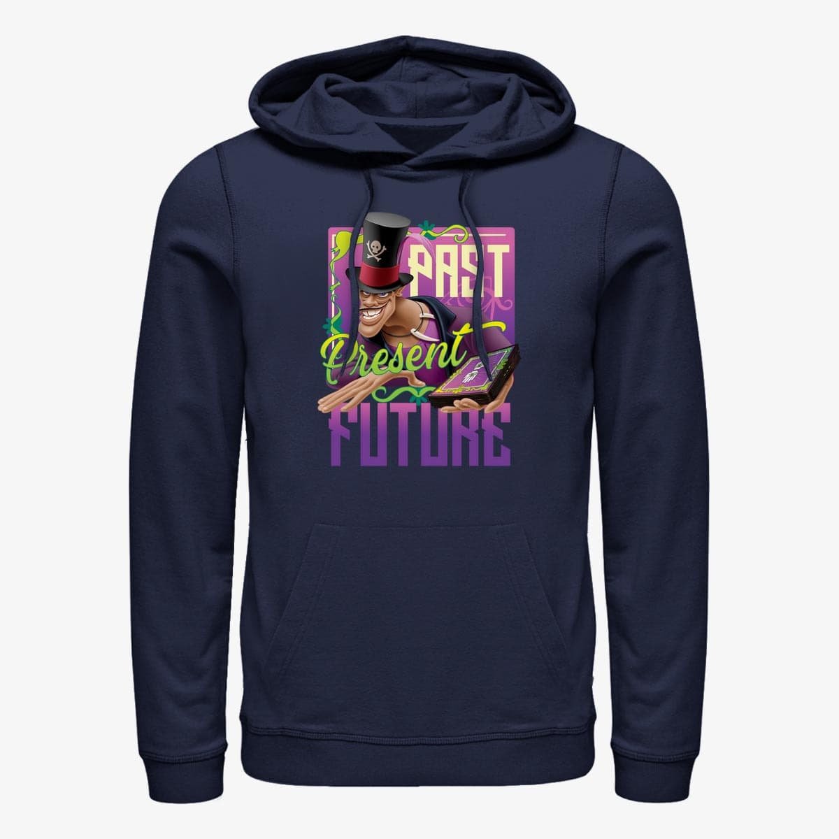 Dukserice Merch Disney The Princess & The Frog - Facilier Tarot Unisex Hoodie Navy Blue