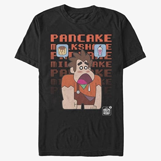 T-shirt Merch Disney Wreck-It Ralph - Pancake Milkshake Unisex T-Shirt Black