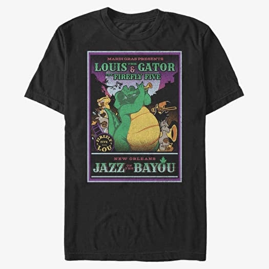 T-shirt Merch Disney The Princess & The Frog - Rockadile Unisex T-Shirt Black