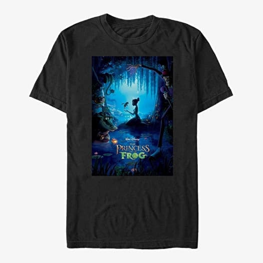 T-shirt Merch Disney The Princess & The Frog - Frog Classic Poster Unisex T-Shirt Black