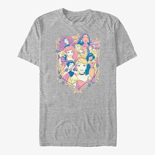 T-shirt Merch Disney Princesses - Princess Sheild Unisex T-Shirt Heather Grey