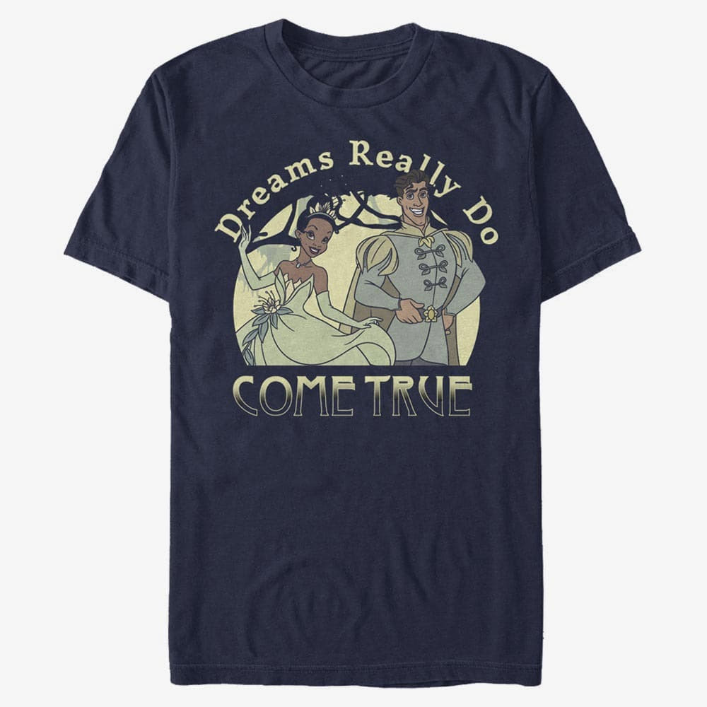 T-shirts Merch Disney The Princess & The Frog - Dreams Do Come True Unisex T-Shirt Navy Blue