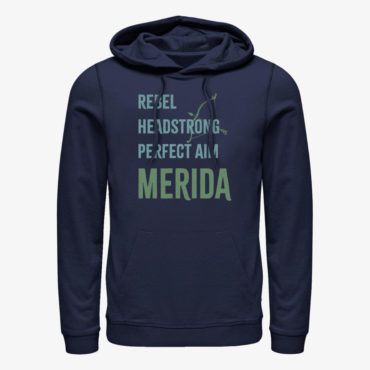 Dukserice Merch Disney Princesses - List Merida Unisex Hoodie Navy Blue