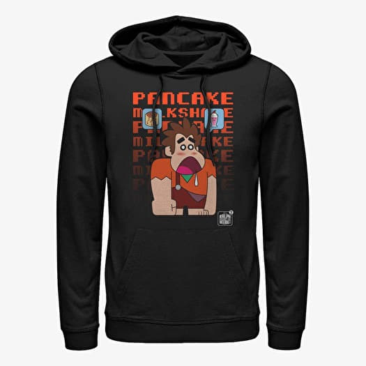 Sweat-shirt Merch Disney Wreck-It Ralph - Pancake Milkshake Unisex Hoodie Black