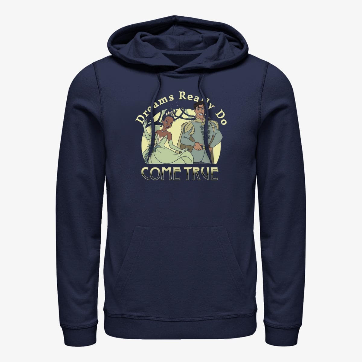 Dukserice Merch Disney The Princess & The Frog - Dreams Do Come True Unisex Hoodie Navy Blue